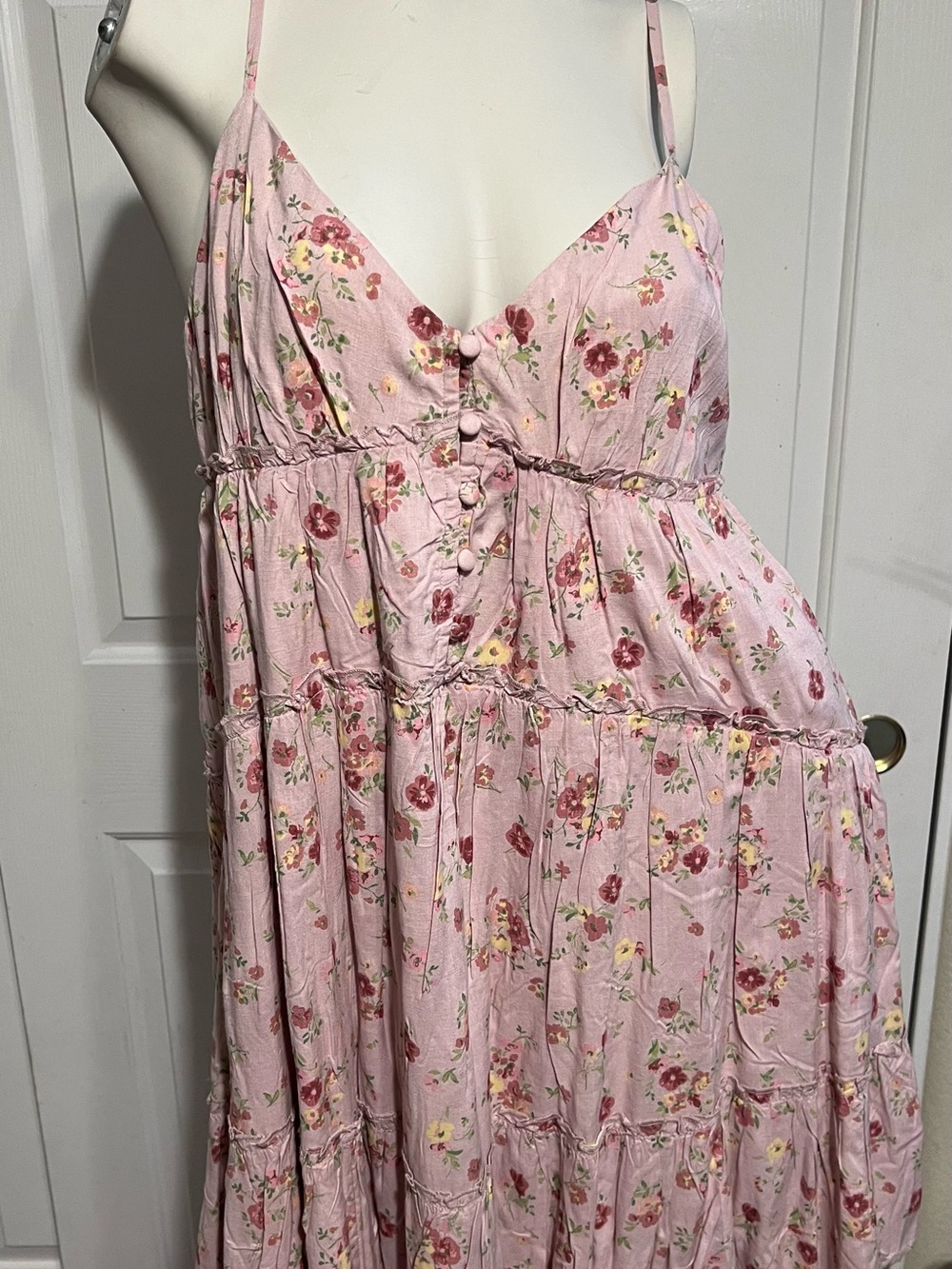 Aeropostale Pink Floral Midi Dress